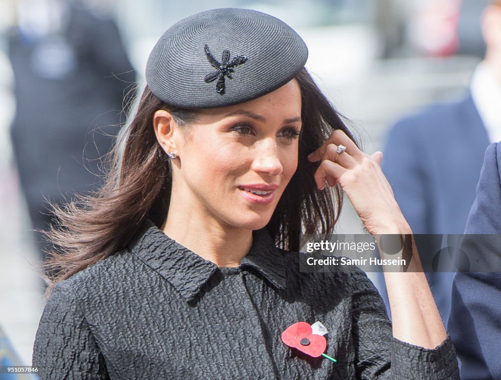 Prince Harry And Meghan Markle Attend Anzac Day Services