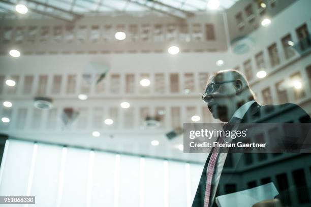 German Economy Minister Peter Altmaier is pictured during a press conference on April 25, 2018 in Berlin, Germany.