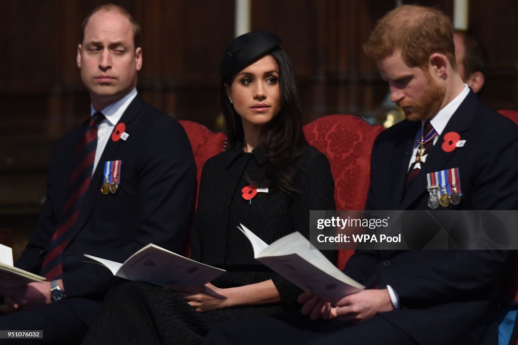 Prince Harry And Meghan Markle Attend Anzac Day Services