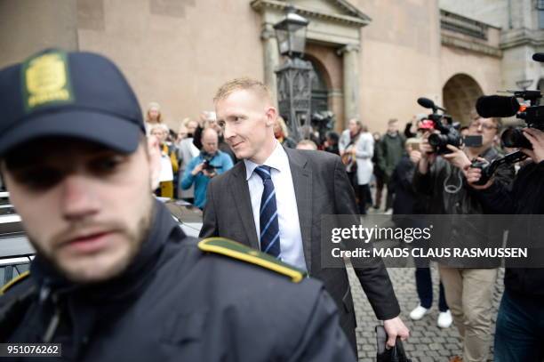 Prosecutor Jakob Buch-Jepsen leaves after a press briefing in front of the courthouse in Copenhagen after the verdict in the case of Peter Madsen was...