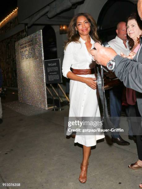 Gina Torres is seen on April 24, 2018 in Los Angeles, California.