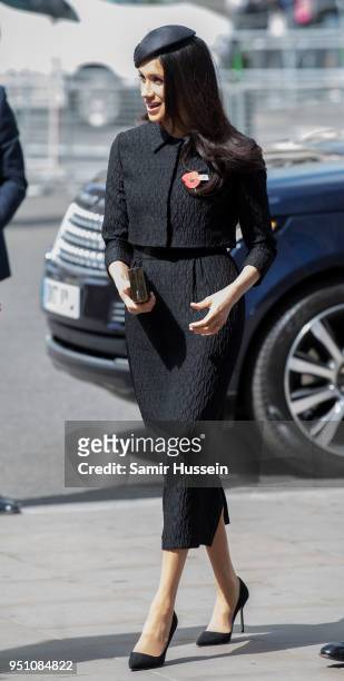 Meghan Markle attends the Anzac Day service at Westminster Abbey on April 25, 2018 in London, England.