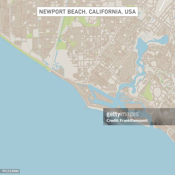 newport beach california us city street map - newport beach california stock illustrations