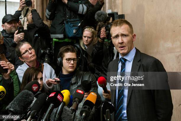 Special prosecutor Jakob Buch-Jepsen holds a press briefing after pronouncement of sentence in the case against submarine owner Peter Madsen for the...