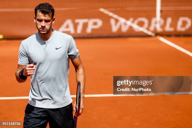 Grigor DIMITROV from Bulgaria during the Barcelona Open Banc Sabadell 66º Trofeo Conde de Godo at Reial Club Tenis Barcelona on 25 of April of 2018...