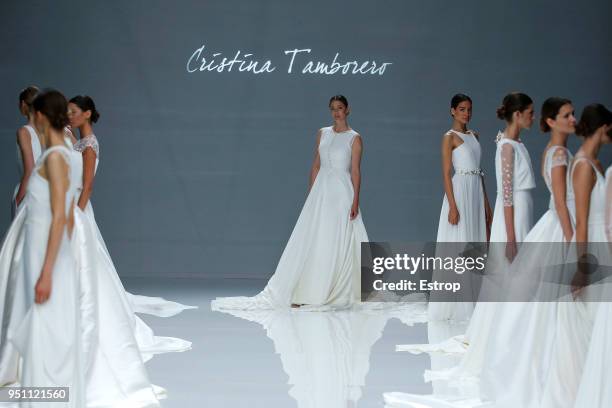 Atmosphere during the Cristina Tamborero show as part of the Barcelona Bridal Week 2018 on April 24, 2018 in Barcelona, Spain.