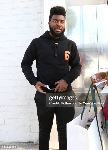 Khalid is seen on April 24, 2018 in Los Angeles, California.