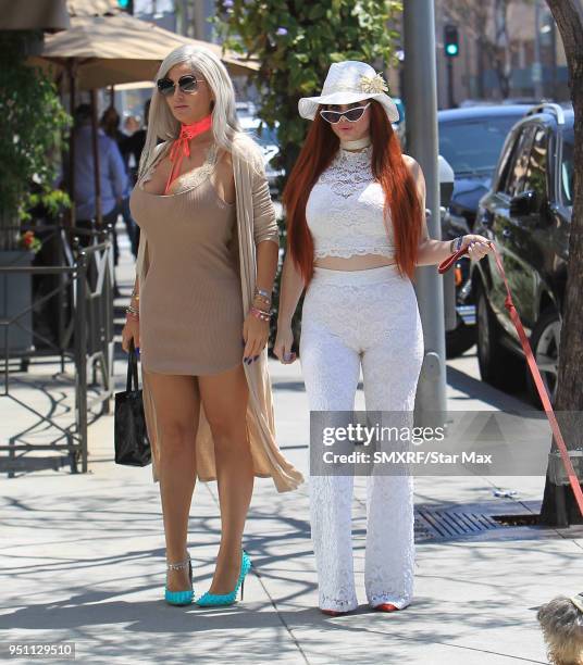 Sophia Vegas Wollersheim and Phoebe Price are seen on April 24, 2018 in Los Angeles, CA.