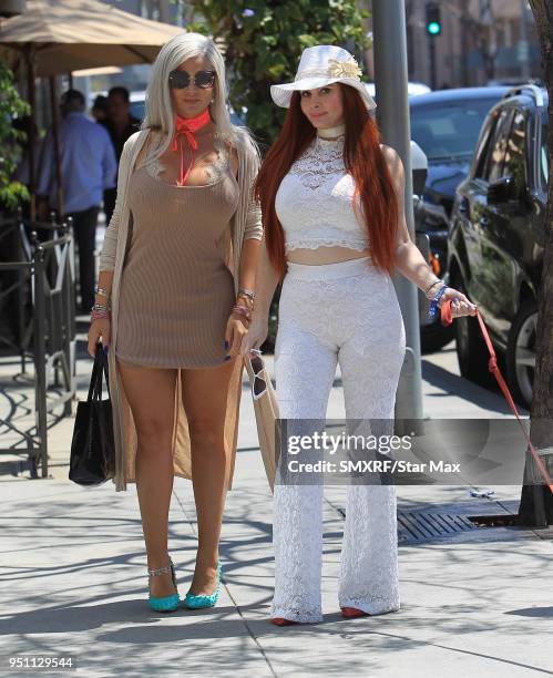 Sophia Vegas Wollersheim and Phoebe Price are seen on April 24, 2018 in Los Angeles, CA.