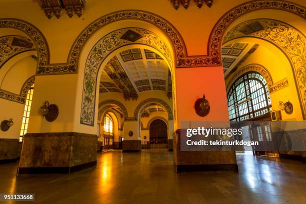 historical abandoned old ottoman haydarpasa train station at kadikoy istanbul turkey - haydarpasa stock pictures, royalty-free photos & images