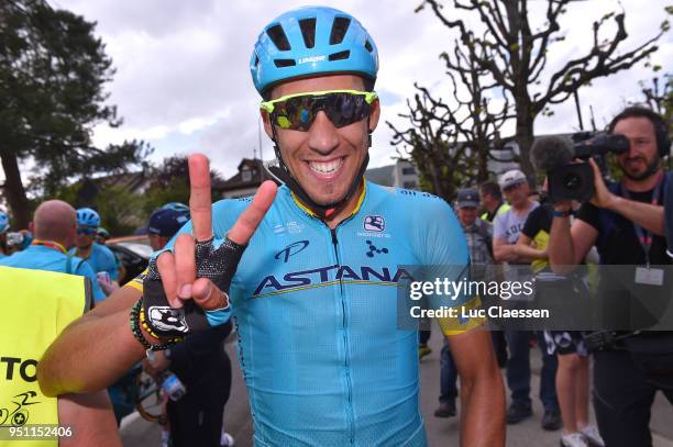 Omar Fraile Matarranza of Spain and Astana Pro Team / Celebration / during the 72nd Tour de Romandie 2018, Stage 1 a 166,6km stage from Fribourg to...