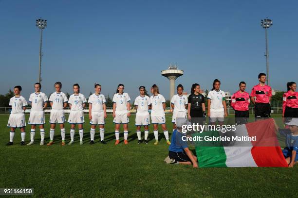 General view during the Torneo Delle Nazioni match between Italy Women U16 andSlovenia Women U16 on April 25, 2018 in Gradisca d'Isonzo, Italy.