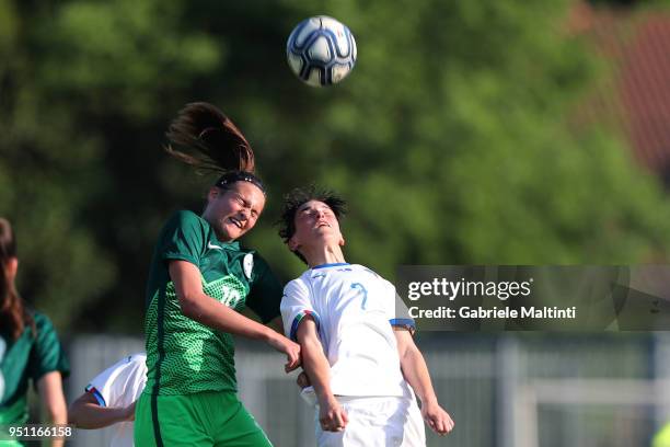 Federica Anghileri of Italy U16 in action during the Torneo Delle Nazioni match between Italy Women U16 andSlovenia Women U16 on April 25, 2018 in...