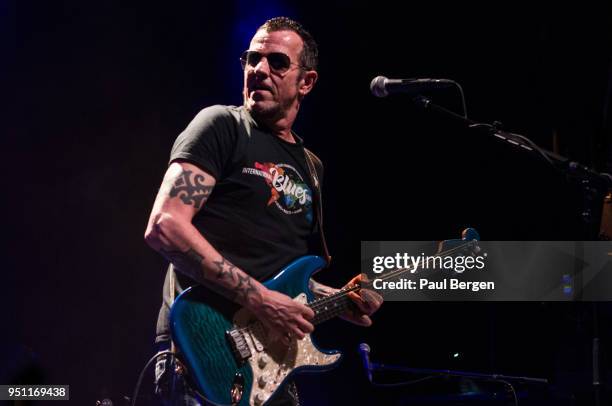 American blues guitarist Gary Hoey performs at The Boerderij, Zoetermeer, Netherlands, 16th March 2018.