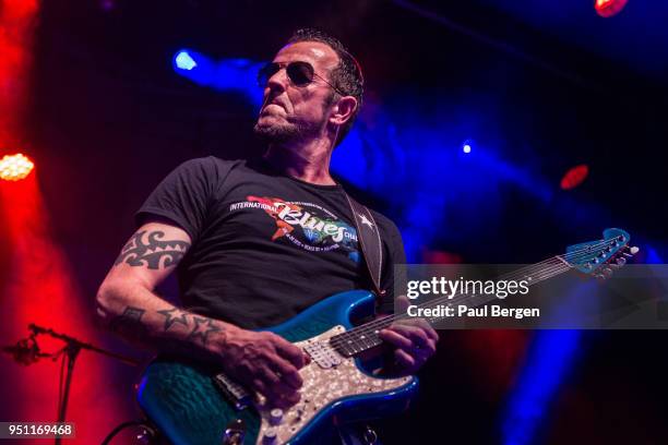 American blues guitarist Gary Hoey performs at The Boerderij, Zoetermeer, Netherlands, 16th March 2018.