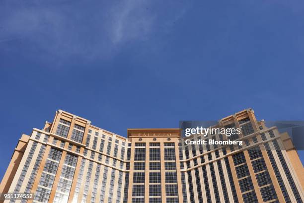 The Las Vegas Sands Corp. Palazzo resort stands in Las Vegas, Nevada, U.S., on Tuesday, April 24, 2018. An agreement by Japanese lawmakers on casino...