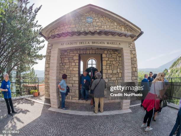 In the Liberation Day, the President Sergio Mattarella celebrates the recurrence in the shrine of partisans Maiella Brigade. In the picture a view of...