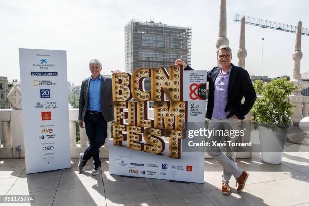 The director of "Chappaquiddick", John Curran, and the director of "Barefoot", Jan Sverak, attend the photocall of BCN Film Fest on April 25, 2018 in...