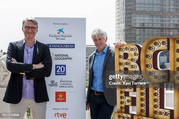 The director of "Barefoot", Jan Sverak, and the director of "Chappaquiddick", John Curran, attend the photocall of BCN Film Fest on April 25, 2018 in...