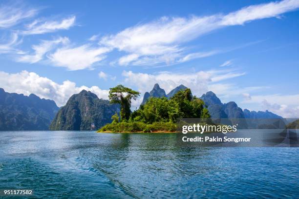 beautiful mountains lake river sky and natural attractions in ratchaprapha dam at khao sok national park - thailand landscape stock pictures, royalty-free photos & images