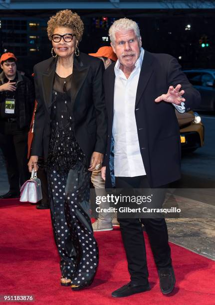 Opal Perlman and actor Ron Perlman arriving to the 'Disobedience' premiere during the 2018 Tribeca Film Festival at BMCC Tribeca PAC on April 24,...