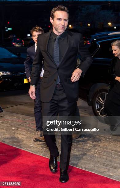 Actor Alessandro Nivola arriving to the 'Disobedience' premiere during the 2018 Tribeca Film Festival at BMCC Tribeca PAC on April 24, 2018 in New...