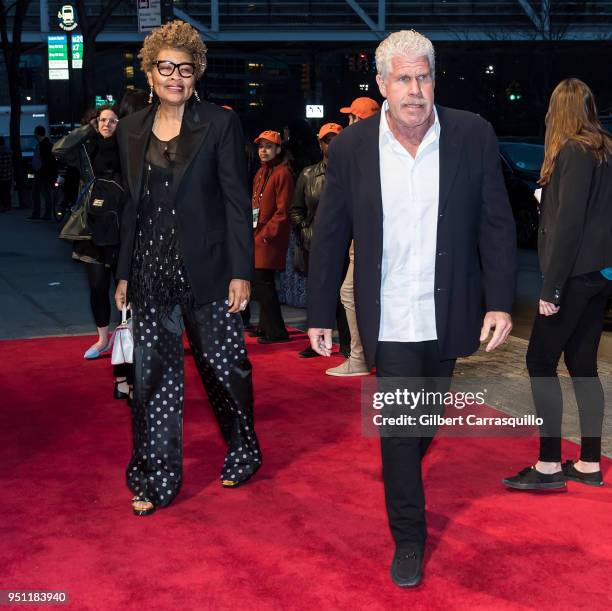 Opal Perlman and actor Ron Perlman arriving to the 'Disobedience' premiere during the 2018 Tribeca Film Festival at BMCC Tribeca PAC on April 24,...