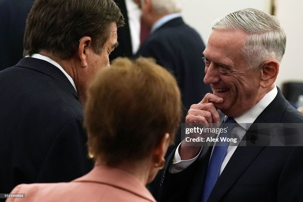 Defense Secretary Mattis And Joint Chiefs Chairman Gen. Dunford Testify To Closed House Committee On Defense Budget