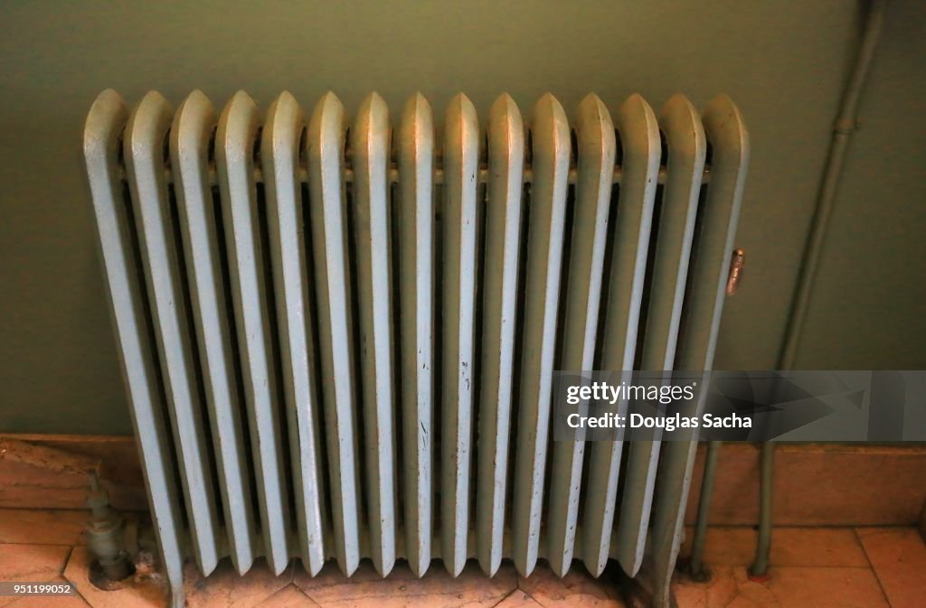 Low Steam Radiator Old Style Cast Iron Household Steam Radiator For Heat High-Res Stock ...