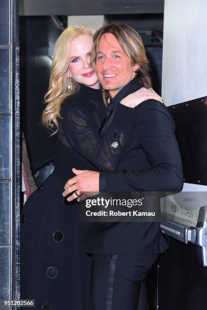 Nicole Kidman and Keith Urban seen out in Manhattan on April 24, 2018 in New York City.