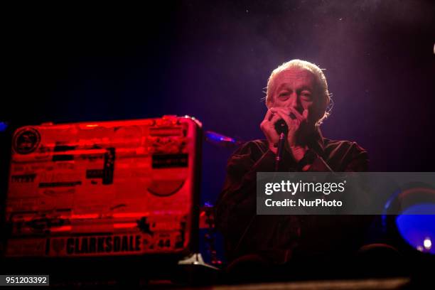 Charlie Musselwhite performing live at Fabrique in Milan, Italy, on April 24 2018.