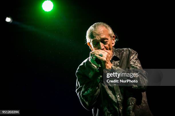 Charlie Musselwhite performing live at Fabrique in Milan, Italy, on April 24 2018.