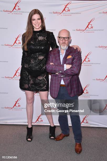 Robyn Lawley and Roger Gingerich attend the Straight/Curve Redefining Body Image event held at Isabel Bader Theatre on April 23, 2018 in Toronto,...