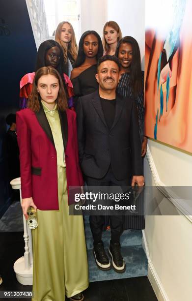 Osman Yousefzada attends the House Of Osman launch party supported by Peroni Ambra on April 25, 2018 in London, England.