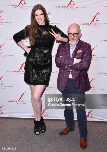 Robyn Lawley and Roger Gingerich attend the Straight/Curve Redefining Body Image event held at Isabel Bader Theatre on April 23, 2018 in Toronto,...