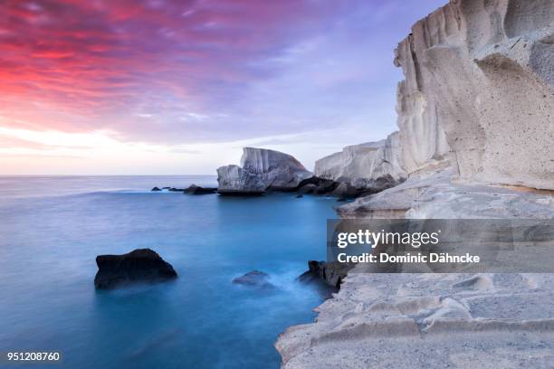 volcanic coast of "tajao" town, in south of tenerife island (canary islands) - dähncke stock pictures, royalty-free photos & images