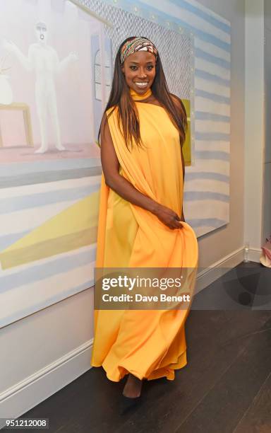 Lorraine Pascale attends the House Of Osman launch party supported by Peroni Ambra on April 25, 2018 in London, England.