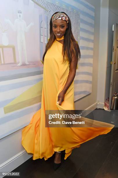 Lorraine Pascale attends the House Of Osman launch party supported by Peroni Ambra on April 25, 2018 in London, England.