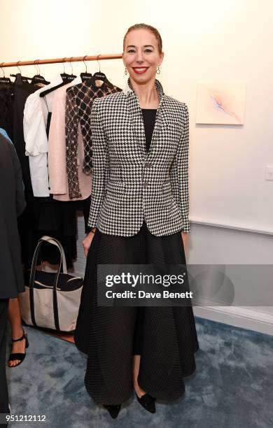 Kristina Blahnik attends the House Of Osman launch party supported by Peroni Ambra on April 25, 2018 in London, England.
