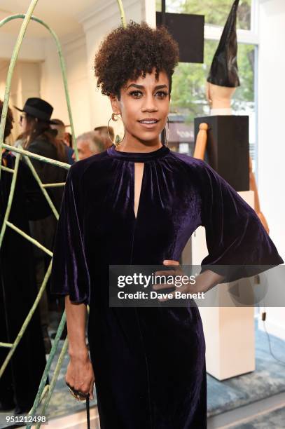 Dominique Tipper attends the House Of Osman launch party supported by Peroni Ambra on April 25, 2018 in London, England.