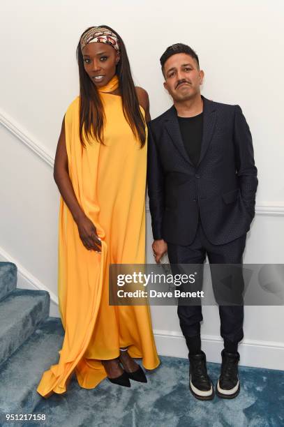 Lorraine Pascale and Osman Yousefzada attend the House Of Osman launch party supported by Peroni Ambra on April 25, 2018 in London, England.