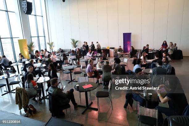 Atmosphere at the NOW Market during the 2018 Tribeca Film Festival at Spring Studios on April 25, 2018 in New York City.