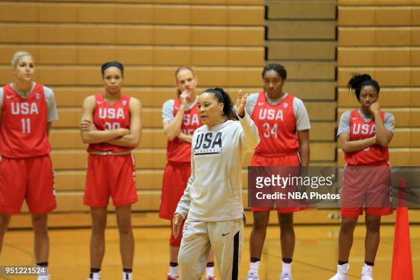 Dawn Staley of USA Basketball Women's National Team during training camp on April 24, 2018 at Seattle Pacific University in Seattle, Washington. NOTE...