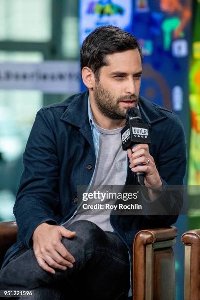 Adam Pally discusses Most "Likely to Murder" with the Build Series at Build Studio on April 25, 2018 in New York City.