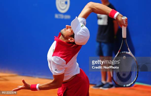 Novak Djokovic against Martin Klizan during the Barcelona Open Banc Sabadell, on 25th April 2018 in Barcelona, Spain. --
