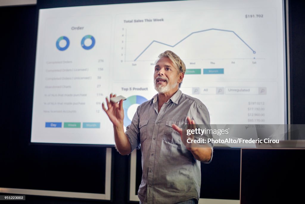 Man giving presentation