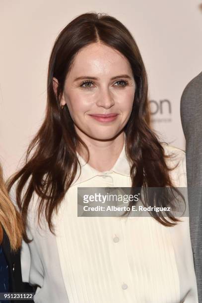 Actor Felicity Jones attends the CinemaCon 2018- Focus Features Presentation at Caesars Palace during CinemaCon, the official convention of the...
