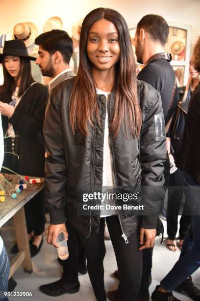 Natasha Ndlovu attends the Taylor Morris summer pop-up launch party in Notting Hill on April 25, 2018 in London, England.