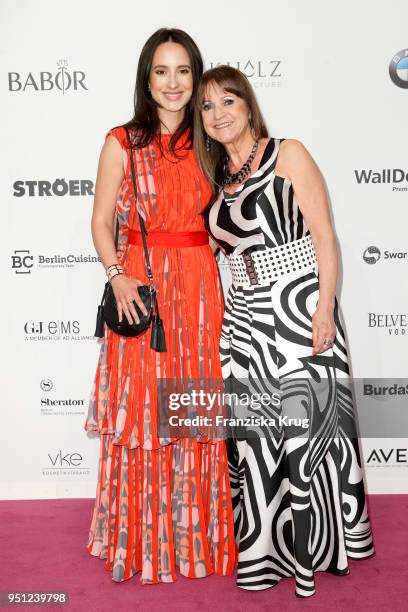 Stephanie Stumph and her mother Christine Stumph attend the Duftstars at Flughafen Tempelhof on April 25, 2018 in Berlin, Germany.