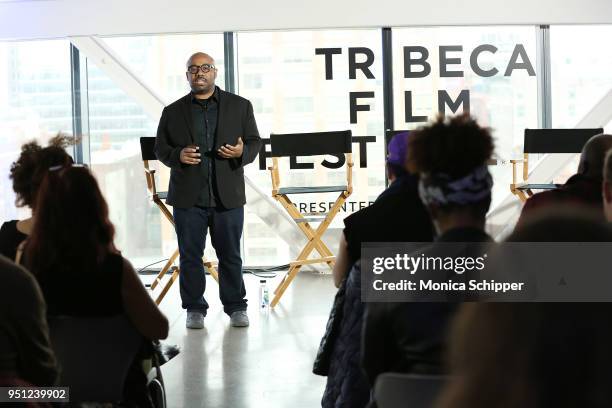 Loren Hammonds attends "Future of Film - AR We There Yet?" during the 2018 Tribeca Film Festival at Spring Studios on April 25, 2018 in New York City.